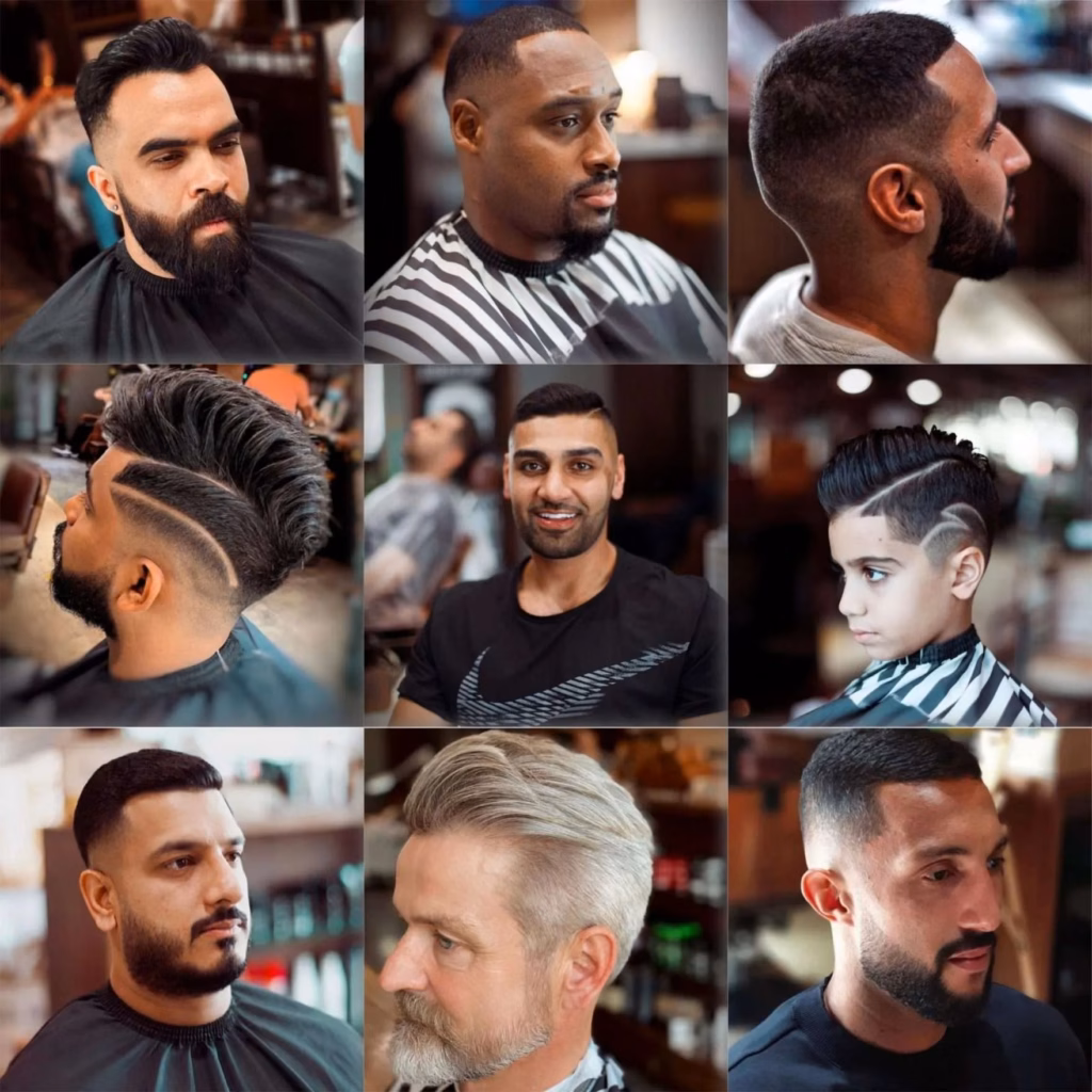 Hair cut collage